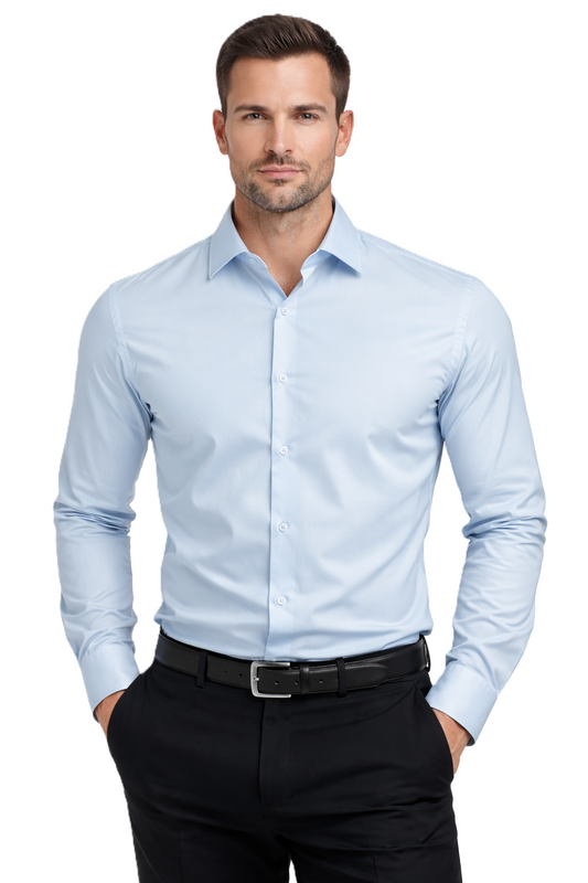 ESPADA Shirt SLIM FIT 0758S SKY BLUE 60/40 (8352) Men