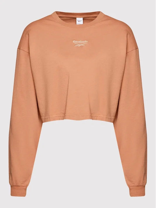 Reebok LONGSLEEVE CROP TOP Women's CL WDE COTTON LONGSLEEVE (7617) Women