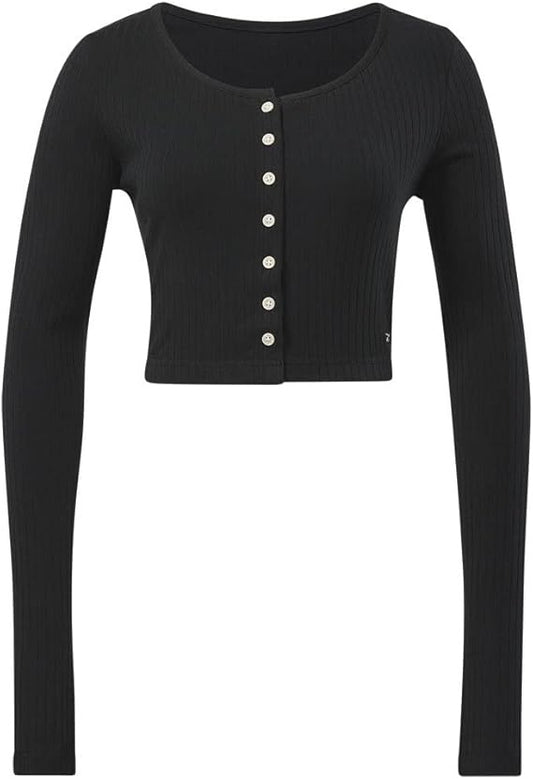 Reebok LONGSLEEVE ROZPINANY Women's CROP TOP CL WDE TREND LS TOP (7656) Women