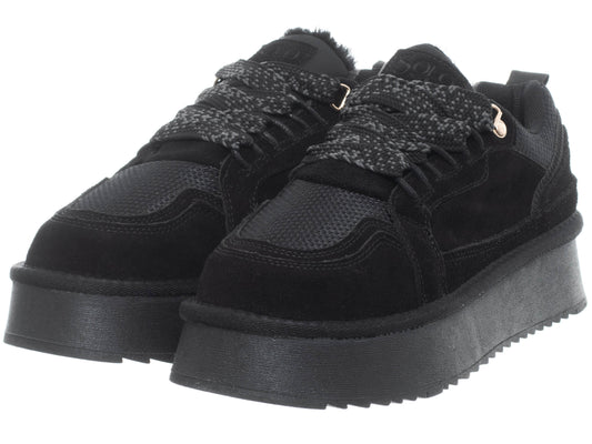 SOLO SOPRANI COUTURE Shoes Women's LOW LACEUP BLACK (8199) Women