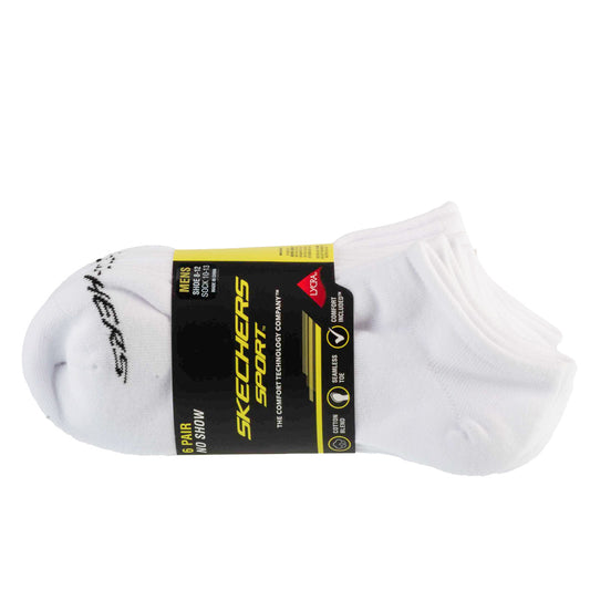 Skechers 6pk Men Mn Cotton Nshw Socks S117809-WHT Men