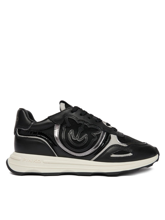 ZOE 18A - SNEAKER CALF LEATHER/MESH/MIRROR BLACK Women