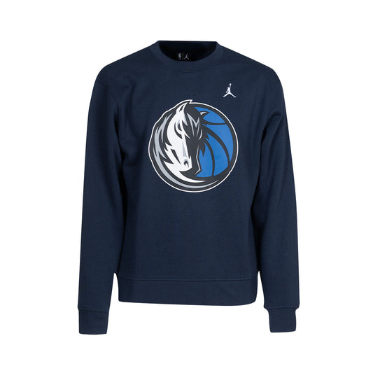 Jordan Sweatshirt Dallas Mavericks Jumpman Crew Courtside Statement College Navy (JR-EY2B7NBG3-MAV) Kids