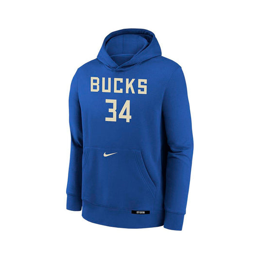 Nike Sweatshirt Milwaukee Bucks Giannis Antetokounmpo Club City Edition 2024-2025 Game Royal (NI-EZ2B7NBEN-BCKGA) Kids