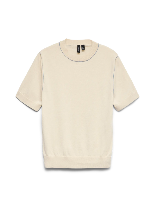 Ella Short Sleeve Detail Pullover Knit Exp Birch (10347907) Women